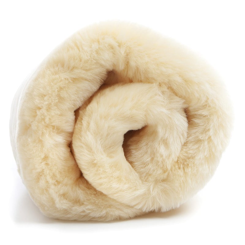 Desert Breeze Distributing Minidoka Sheepskin Underlay - Super Soft Plush Rugs - Medical Lambskin Underlay - Soft Fur Rug - Natural Lamb Sheepskin Rug - Large Size Natural Shape 41-inch Length - Gold - Image 4